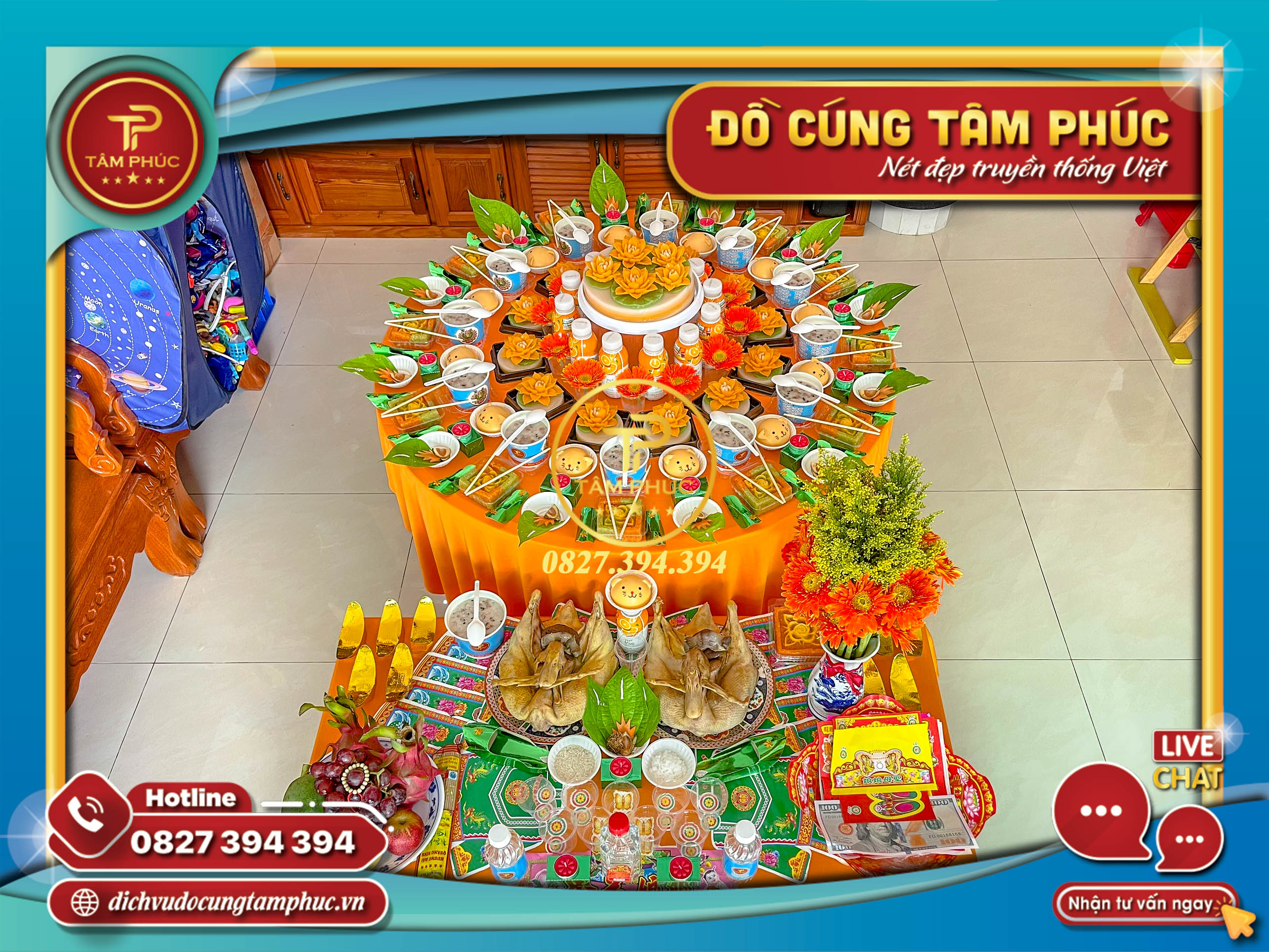 Mâm cúng theo Tone Màu cho bé.